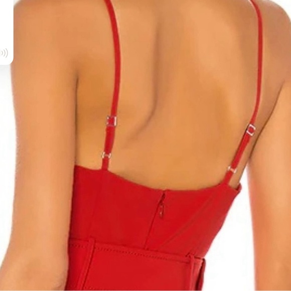 NBD Red Jumpsuit size XXS with adjustable straps and pockets - Picture 7 of 7